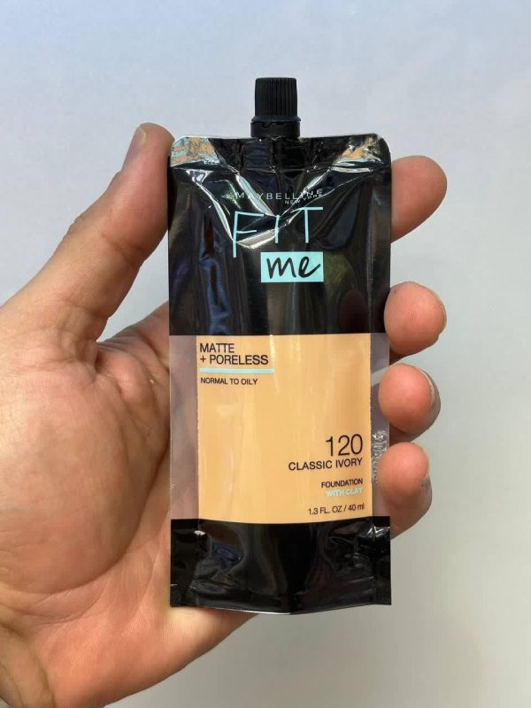کرم پودر 40ml میبلین مدل fit me  فیت می شماره 120