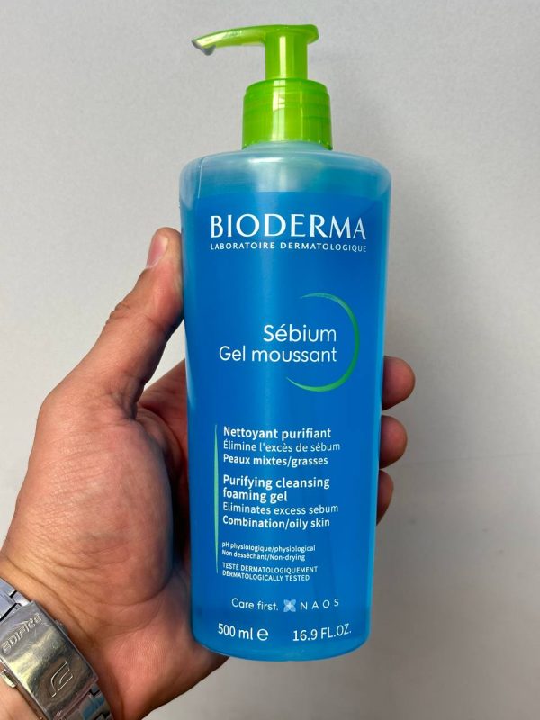 ژل شستشوی بیودرما مناسب پوستهای چرب و مختلط 500ml