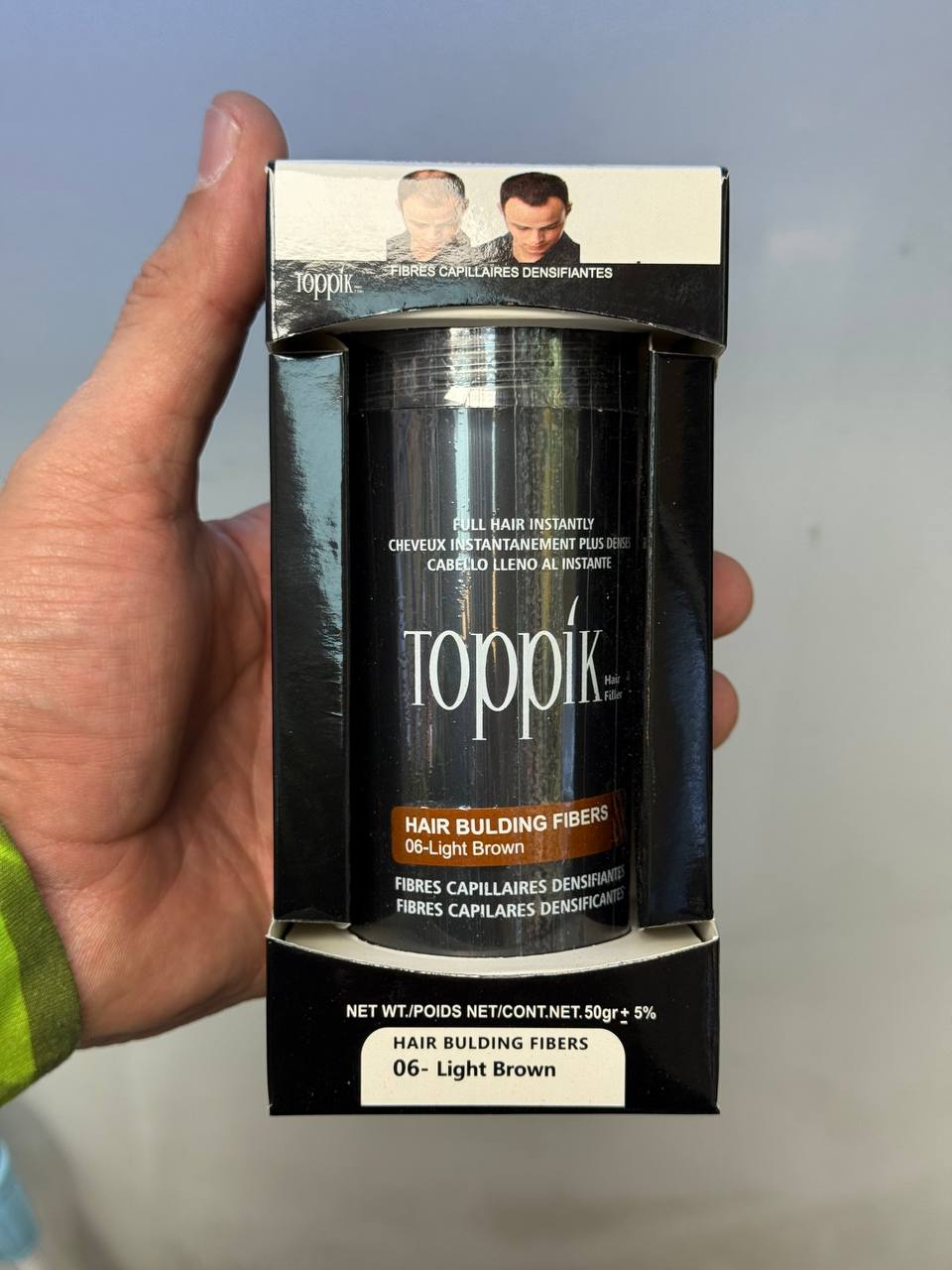 پودر تاپیک (toppik) 50 گرمی شماره 6 قهوه ای روشن