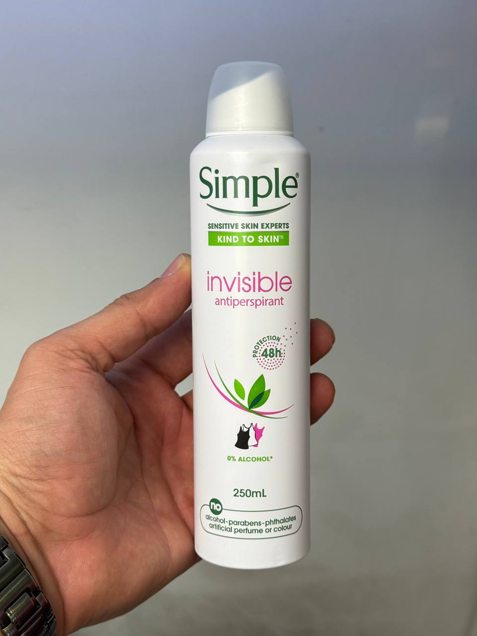 اسپری ضد تعریق مارک سیمپل (simple) با رایحه invisible