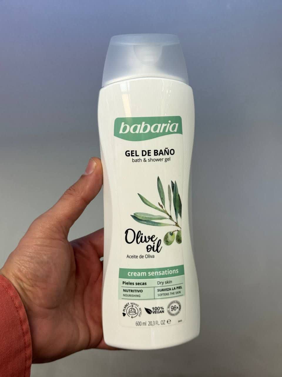 شامپو بدن 600ml باباریا (babaria) مدل olive