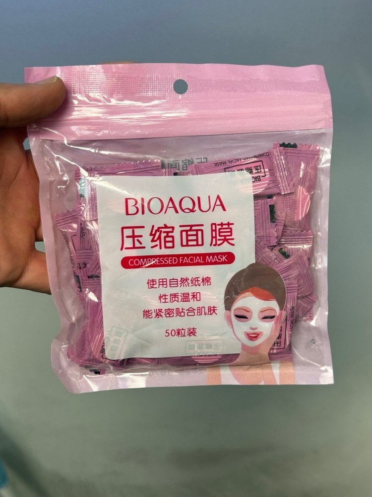 قرص ماسک صورت 50 عددی بیواکوا (BIOAQUA)