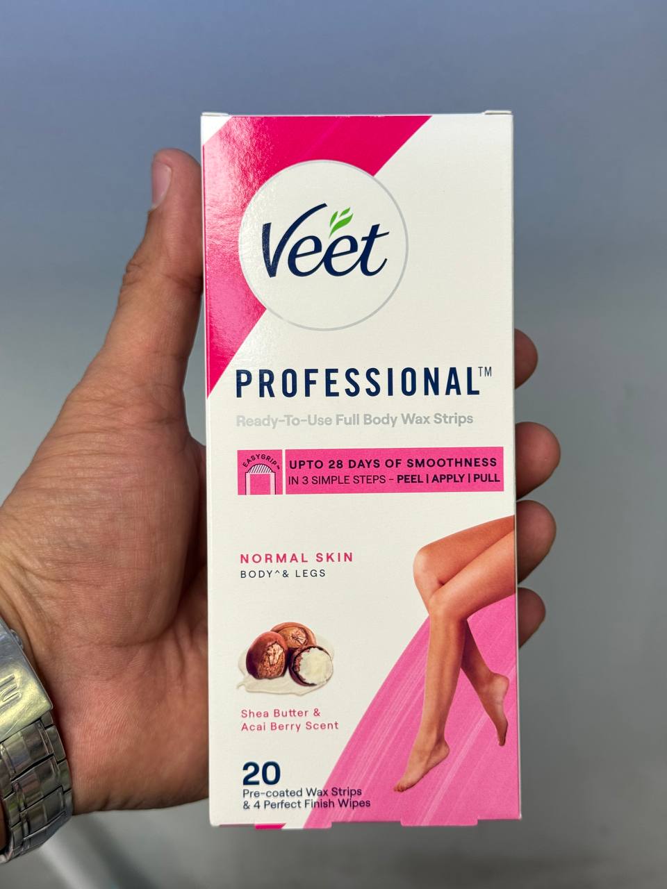 موبر ورقه ای ویت (veet) برای پوست نرمال بدن 20 عددی مدل normal