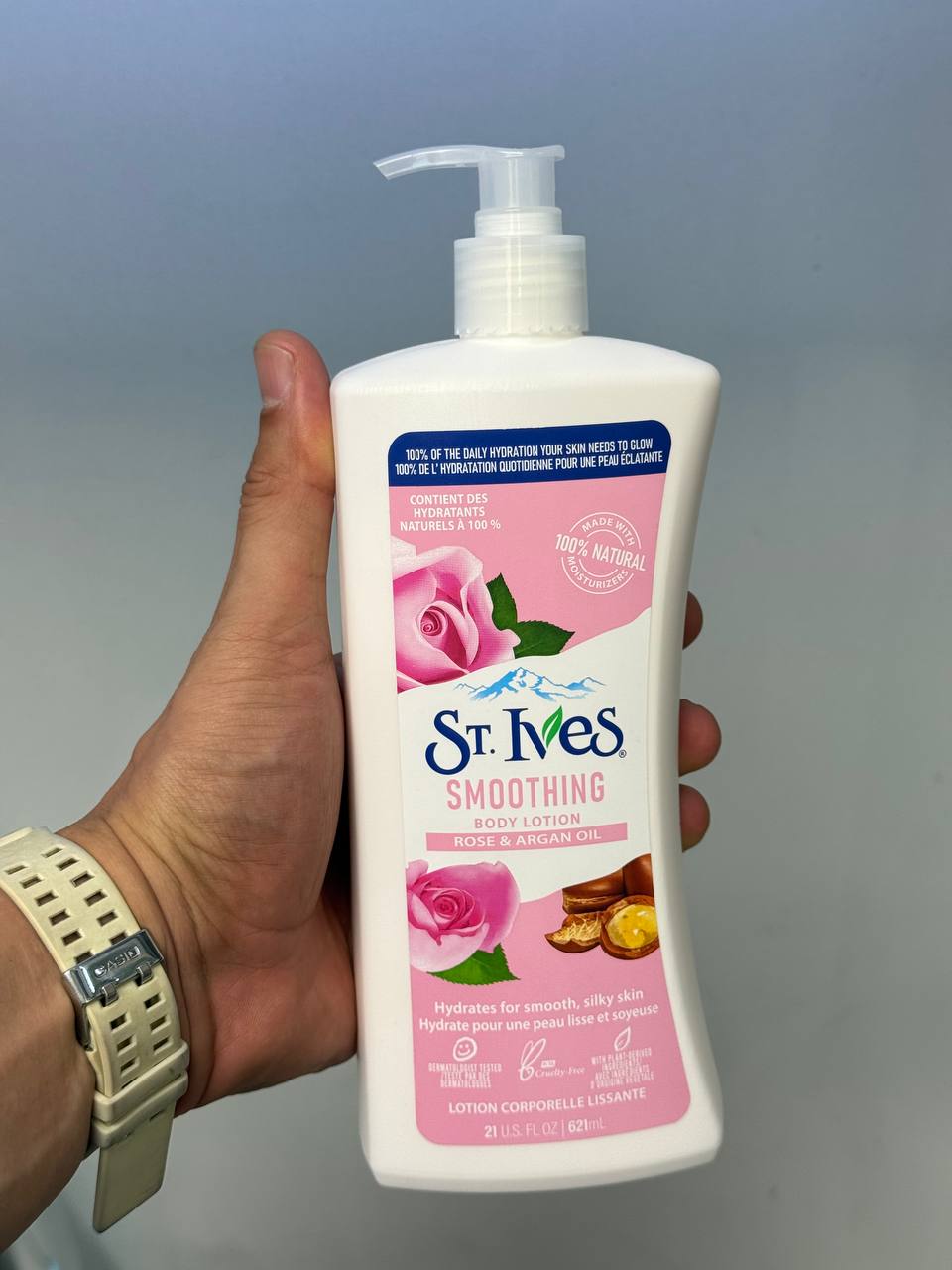 لوسیون بدن گل رز و ارگان 621 میل مارک سنت ایوز (ST.ives)