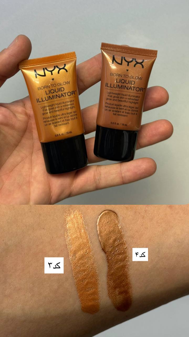 برنزر مایع بدن و صورت نیکس (NYX) شماره 3