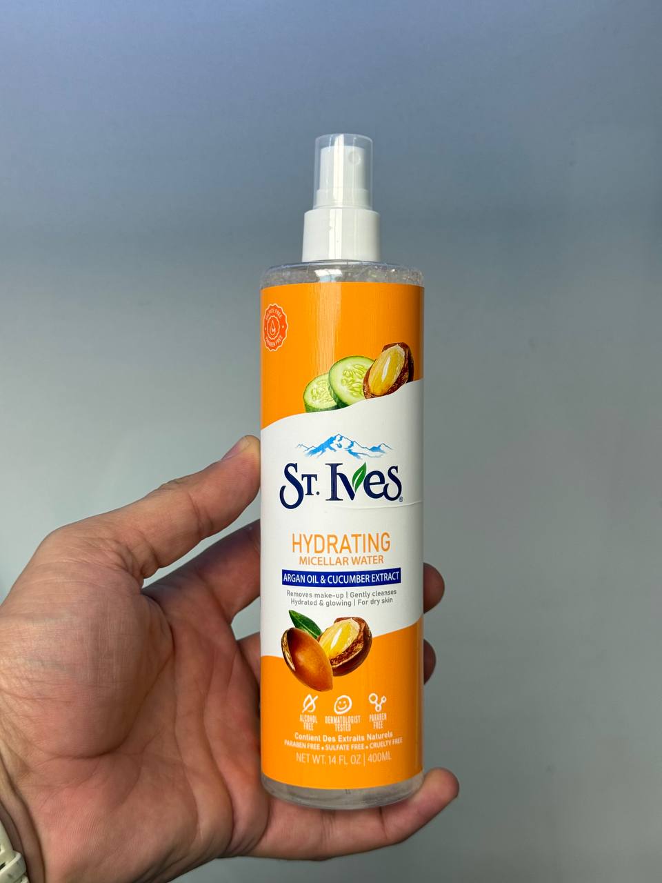 میسلارواتر خیار و روغن ارگان 400 میل مارک سنت ایوز (ST.ives)