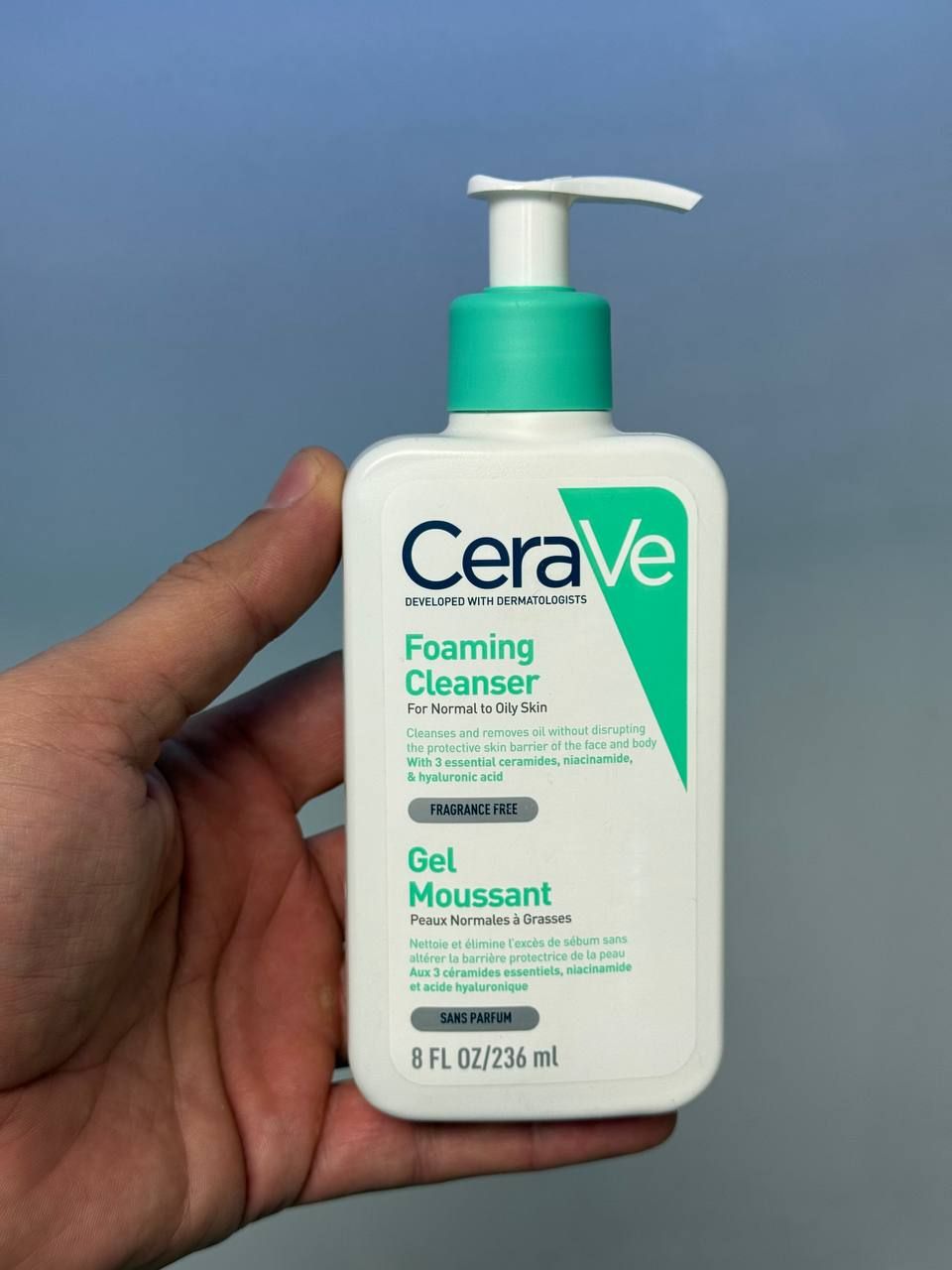 ژل شستشوی صورت سراوی (cerave) مناسب پوست نرمال تا چرب سایز 236 میل