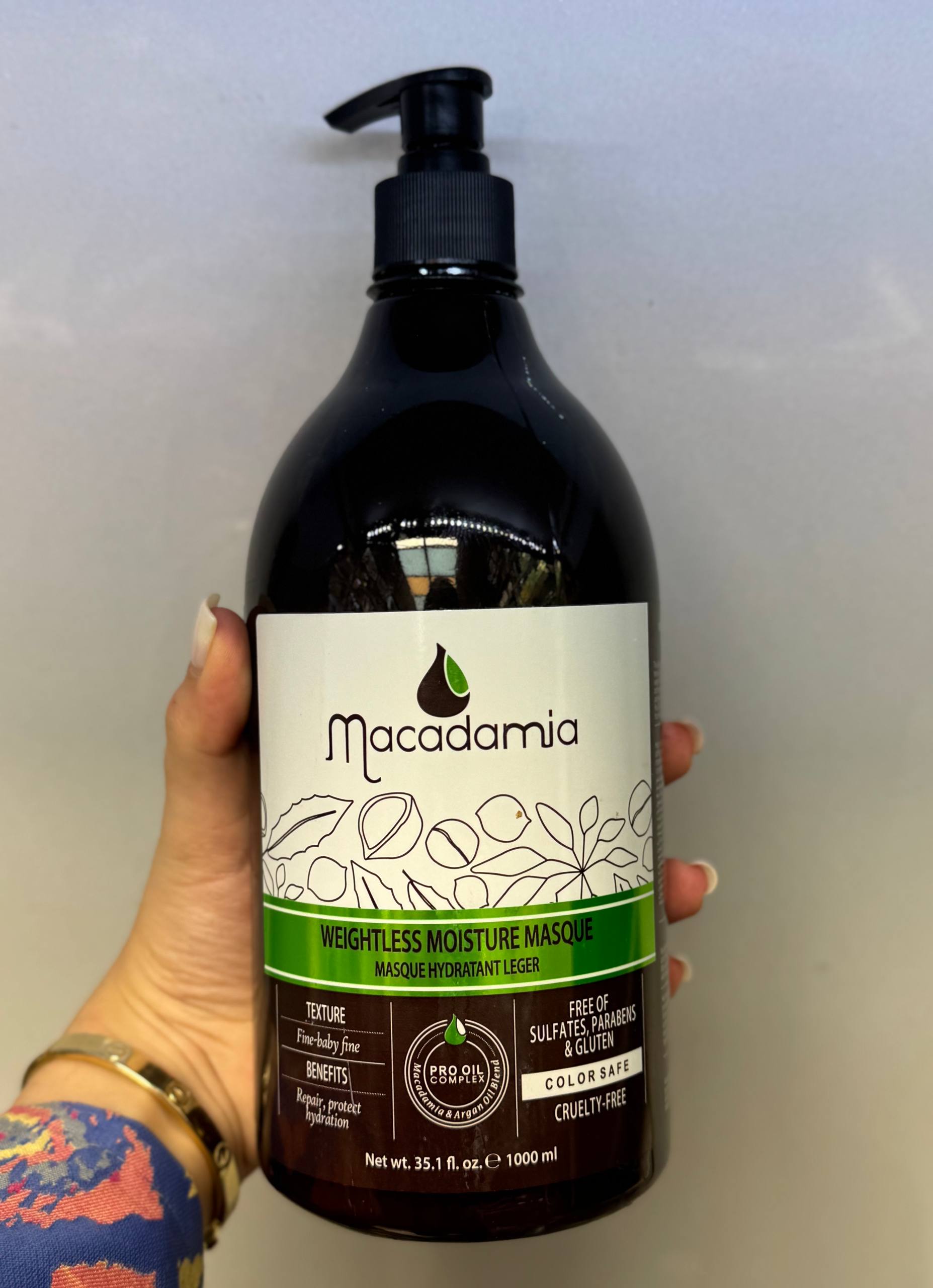 ماسک موی 1000 میل داخل حمام ماکادمیا (macadamia) مناسب موهای رنگ شده و کراتینه