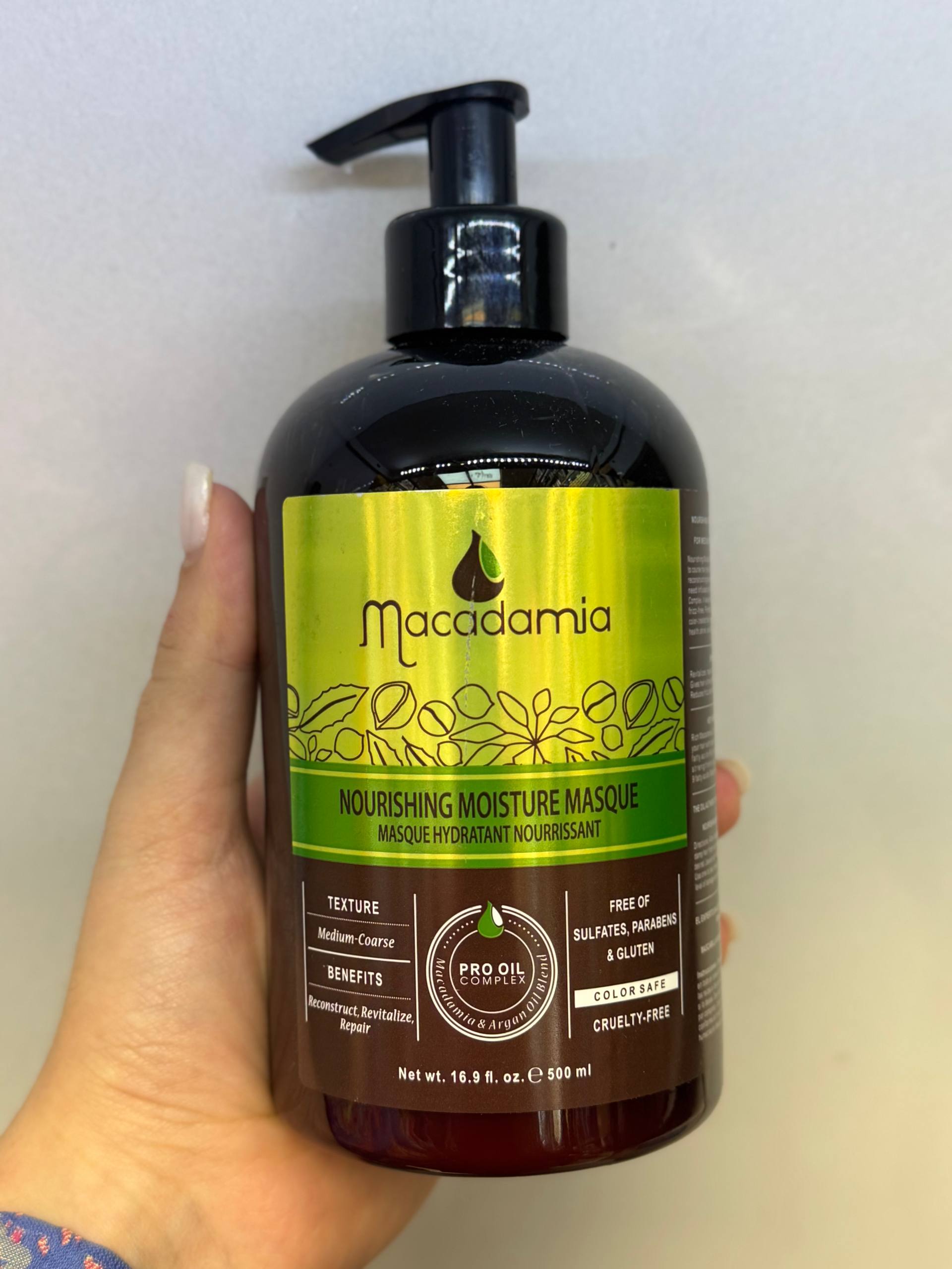 ماسک موی 500 میل داخل حمام ماکادمیا (macadamia) مناسب موهای خشک و اسیب دیده